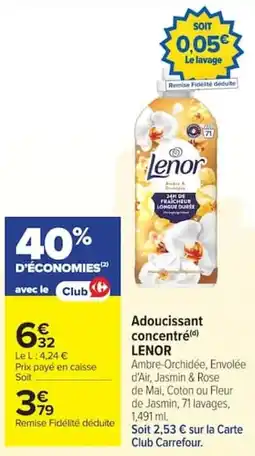 Carrefour LENOR Adoucissant concentré offre
