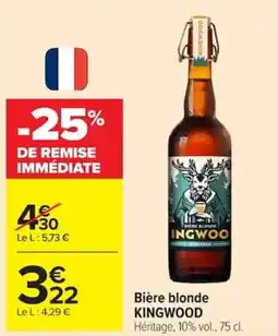 Carrefour KINGWOOD Bière blonde offre