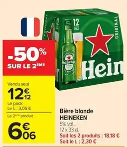 Carrefour Heineken Bière blonde offre