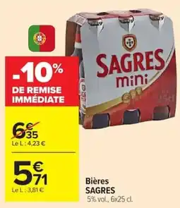 Carrefour SAGRES Bières offre