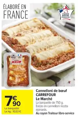 Carrefour Cannelloni de bœuf offre