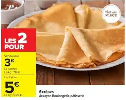 Carrefour 6 crêpes offre
