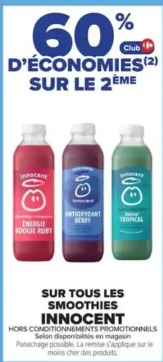 Carrefour Innocent Smoothies offre