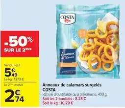 Carrefour COSTA Anneaux de calamars offre