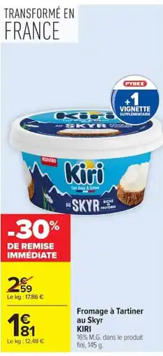 Carrefour Kiri Fromage à Tartiner au Skyr offre