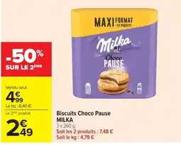 Carrefour Milka Biscuits Choco Pause offre