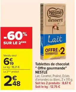Carrefour Nestlé dessert offre