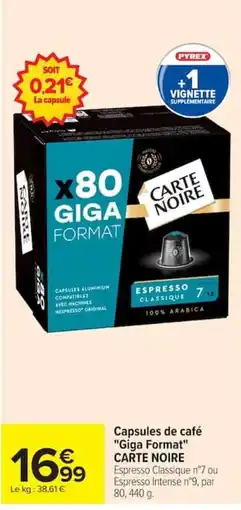 Carrefour PYREX Capsules de café offre