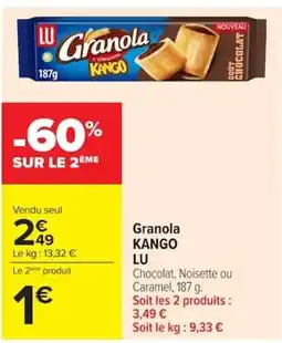 Carrefour LU Granola KANGO offre