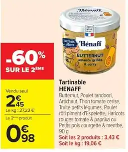 Carrefour Hénaff Tartinable offre