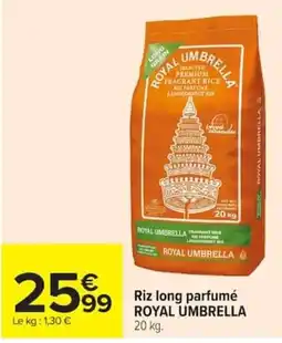 Carrefour ROYAL UMBRELLA Riz long parfumé offre