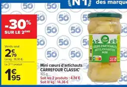 Carrefour Carrefour Classic Cœurs d'artichauts offre