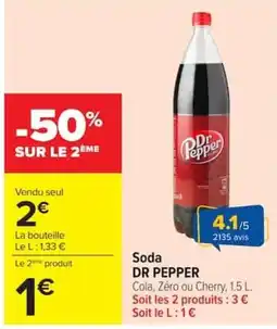 Carrefour DR PEPPER offre