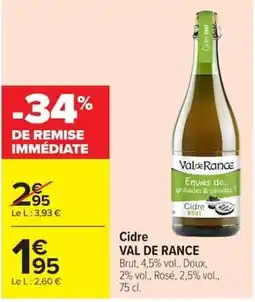 Carrefour Cidre VAL DE RANCE offre