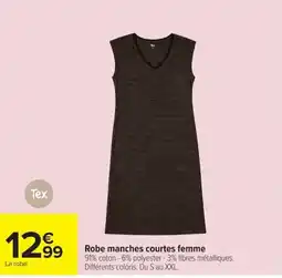Carrefour Tex Robe manches courtes femme offre