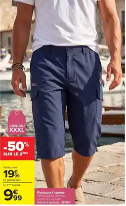 Carrefour MZ724 Pantacourt homme offre
