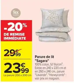 Carrefour Tex HOME Parure de lit "Sagara" offre