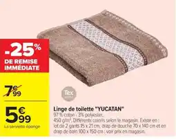Carrefour Tex HOME Linge de toilette "YUCATAN" offre