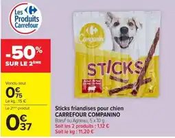 Carrefour Carrefour companino sticks friandises pour chien offre