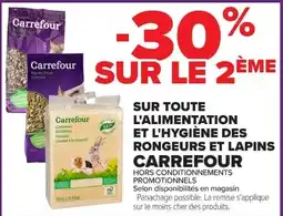 Carrefour Sur tout l'alimentation et l'hygiene des rougeurs et lapins carrefour offre
