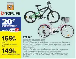 Carrefour TOPLIFE VTT 20" offre