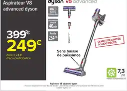 Carrefour dyson Aspirateur V8 advanced offre