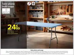 Carrefour Artis table pliante multi-usage offre