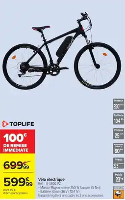 Carrefour TOPLIFE Vélo électrique offre