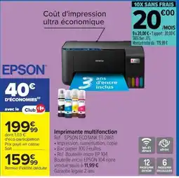 Carrefour EPSON Imprimante multifonction offre