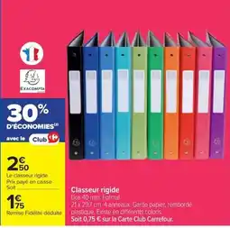 Carrefour EXACOMPTA Classeur rigide offre