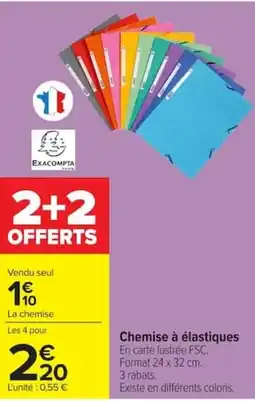 Carrefour EXACOMPTA Chemise à élastiques offre
