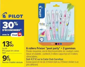 Carrefour PILOT Frixion offre