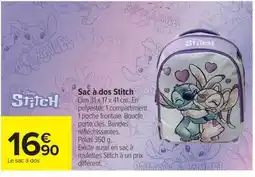 Carrefour Disney Stitch Sac à dos Stitch offre