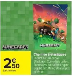 Carrefour Minecraft Chemise à élastiques offre