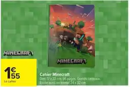 Carrefour Minecraft Cahier Minecraft offre