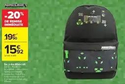 Carrefour Minecraft Sac à dos offre