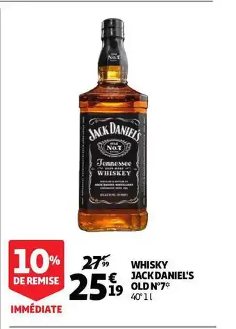 Auchan Direct Whisky Jack Daniel's Old N°7 offre