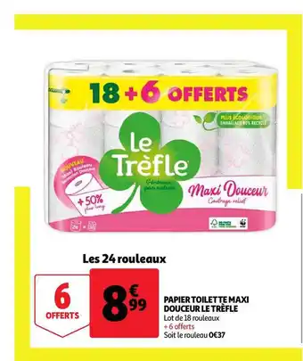 Auchan Direct Papier Toilette Maxi Douceur Le Trèfle offre