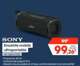 Pro&Cie SONY Enceinte mobile ultraportable offre