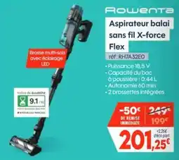Pro&Cie Rowenta Aspirateur balai sans fil X-force Flex offre