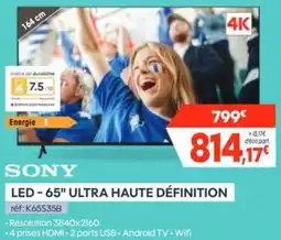 Pro&Cie SONY LED - 65" ULTRA HAUTE DÉFINITION offre