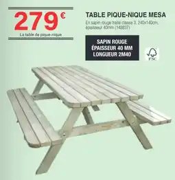 Chretien Matériaux Table pique-nique mesa offre