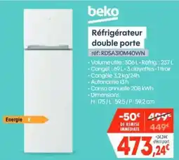 Pro&Cie beko Réfrigérateur double porte offre