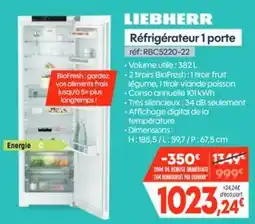 Pro&Cie LIEBHERR Réfrigérateur 1 porte offre