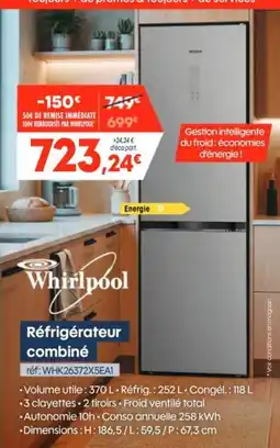 Pro&Cie Whirlpool Réfrigérateur combiné offre
