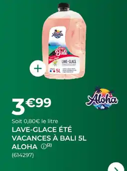 Feu Vert Aloha LAVE-GLACE ÉTÉ VACANCES À BALI offre