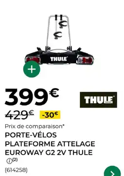 Feu Vert THULE PORTE-VÉLOS PLATEFORME ATTELAGE EUROWAY G2 2V offre