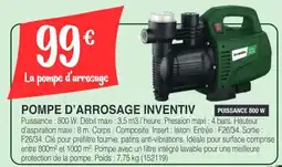 Chretien Matériaux INVENTIV Pompe d'arrosage offre