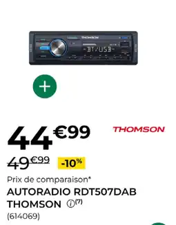 Feu Vert THOMSON AUTORADIO RDT507DAB offre