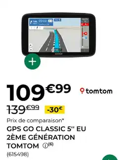 Feu Vert TOMTOM GPS GO CLASSIC 5" EU 2ÈME GÉNÉRATION offre